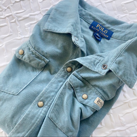 Ralph Lauren Blue Boys knit polo shirt  XL 18/20 - Picture 7 of 9